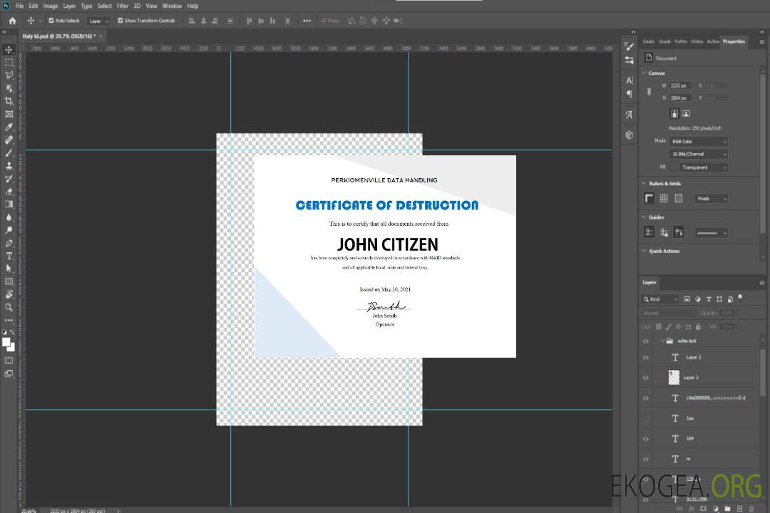 Certificat de destruction aux États-Unis template Certificat de destruction aux États-Unis template